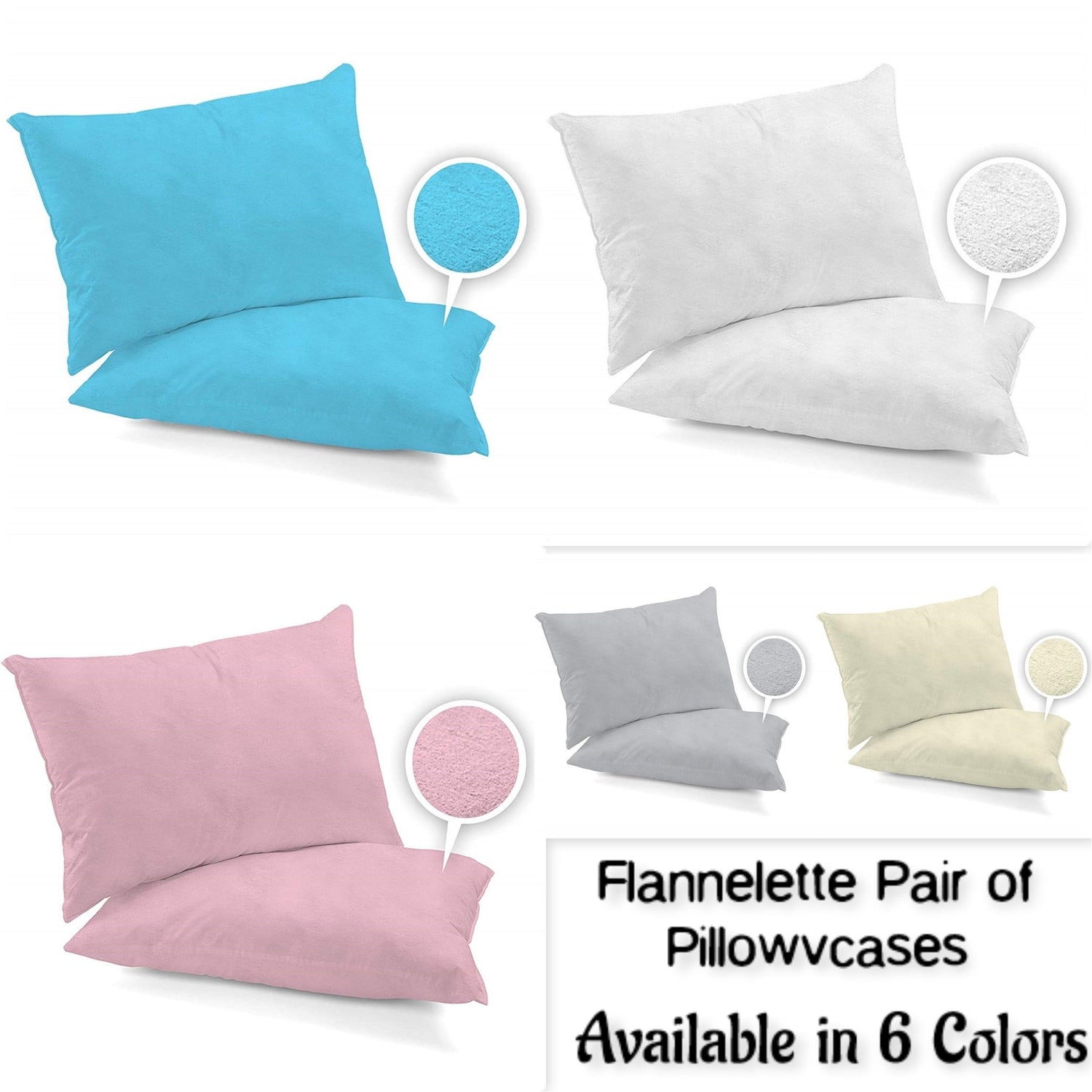 Flannelette Pair of Pillowcase - Arlinens