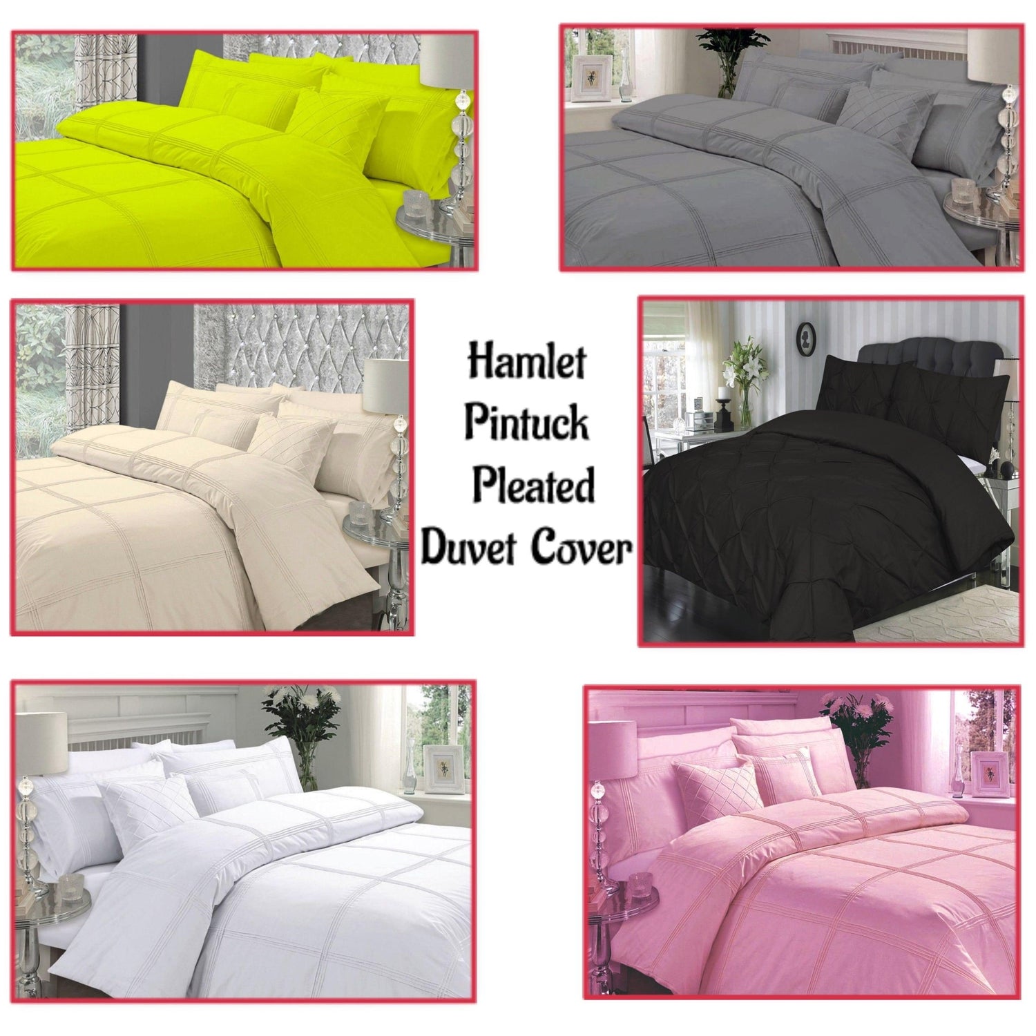 Hamlet Pintuck Pleated Quilt Duvet Cover - Arlinens