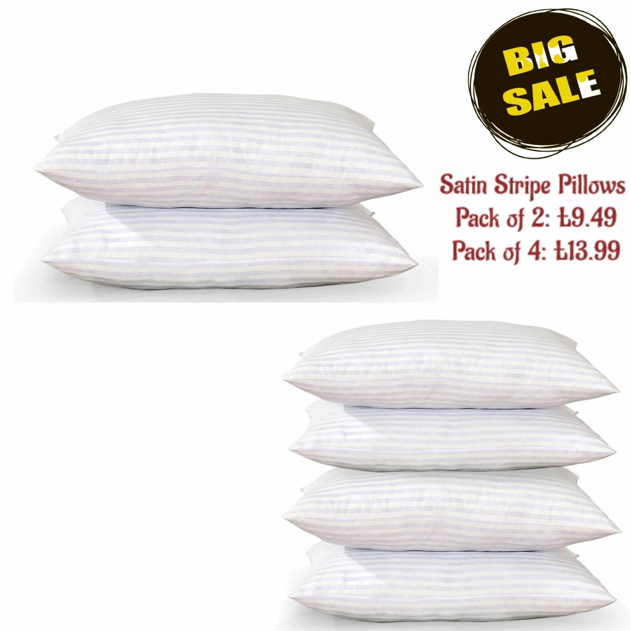 Hollowfiber Stripes Pillows Pack of 2 4 6 8 Arlinens