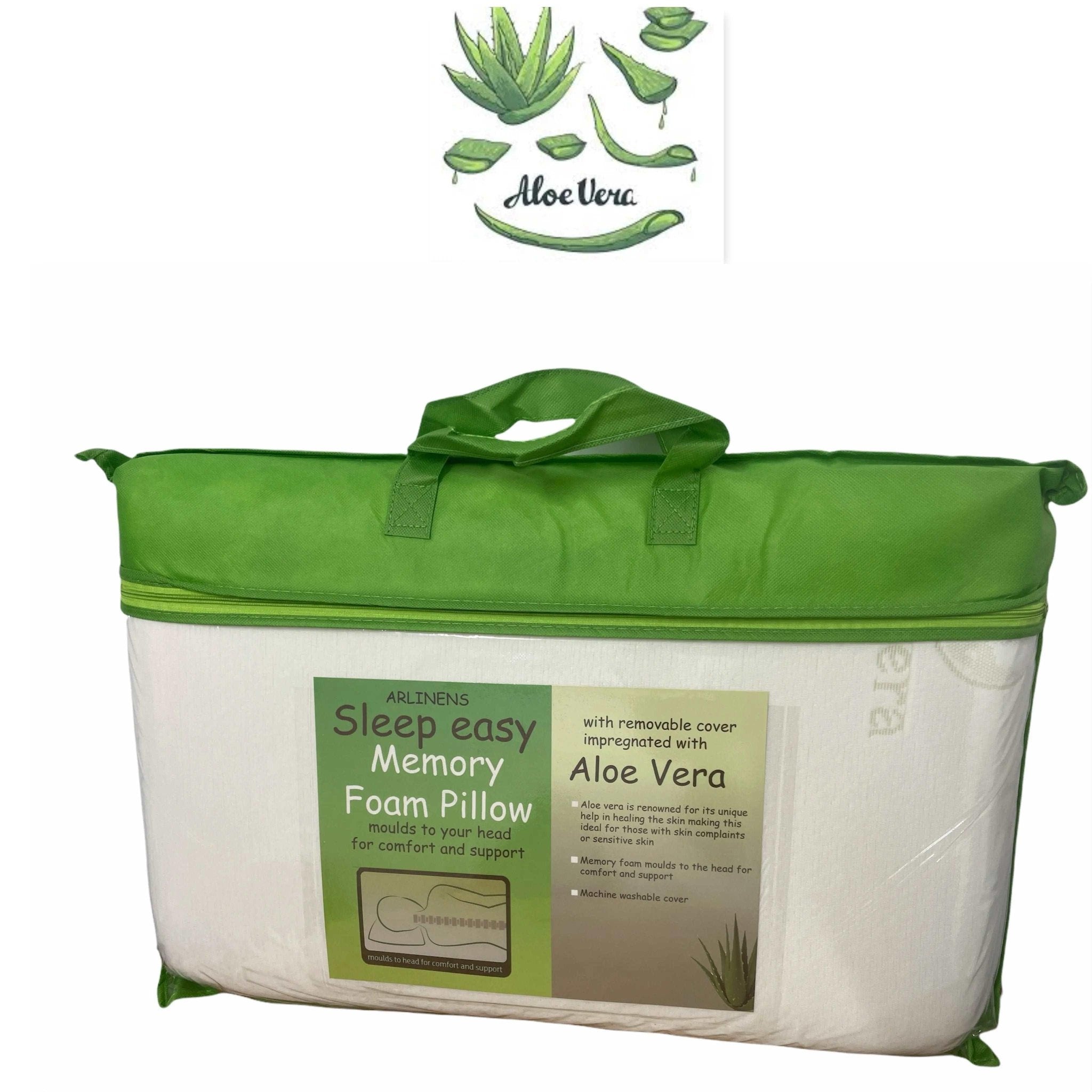 ARLINENS Natural Aloe Vera Memory Foam Pillows Extra Fill Memory Foam Arlinens