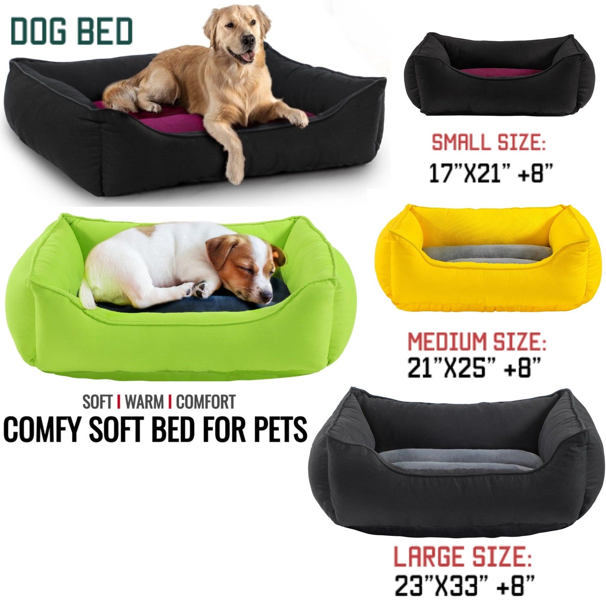 Dog Pet Bed For Small Medium Large Dog Puppy Warm Cushion Calming Cat Washable Beds - Arlinens