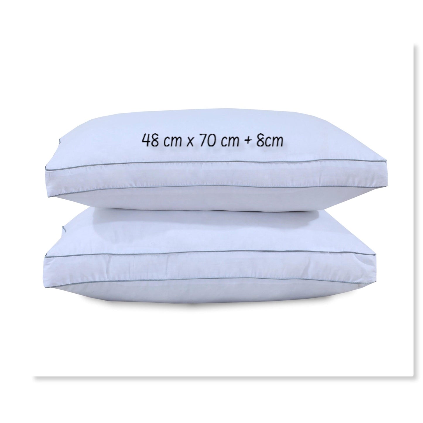 Hollowfibre Box Pillows with Zipped Cotton Cover Gusseted Box Pillows - Arlinens
