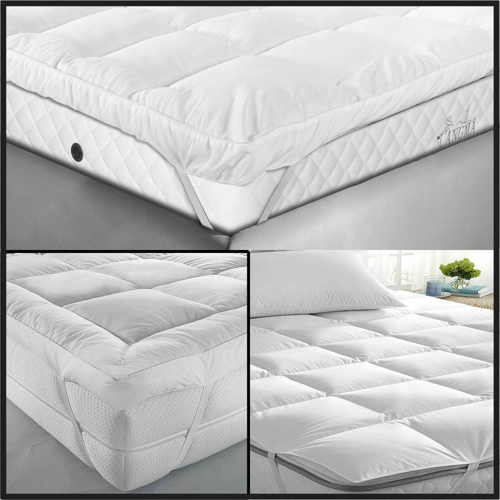 Luxury Mattress Toppers Microfiber 5cm Mattress Cover Availbale in All Sizes - Arlinens