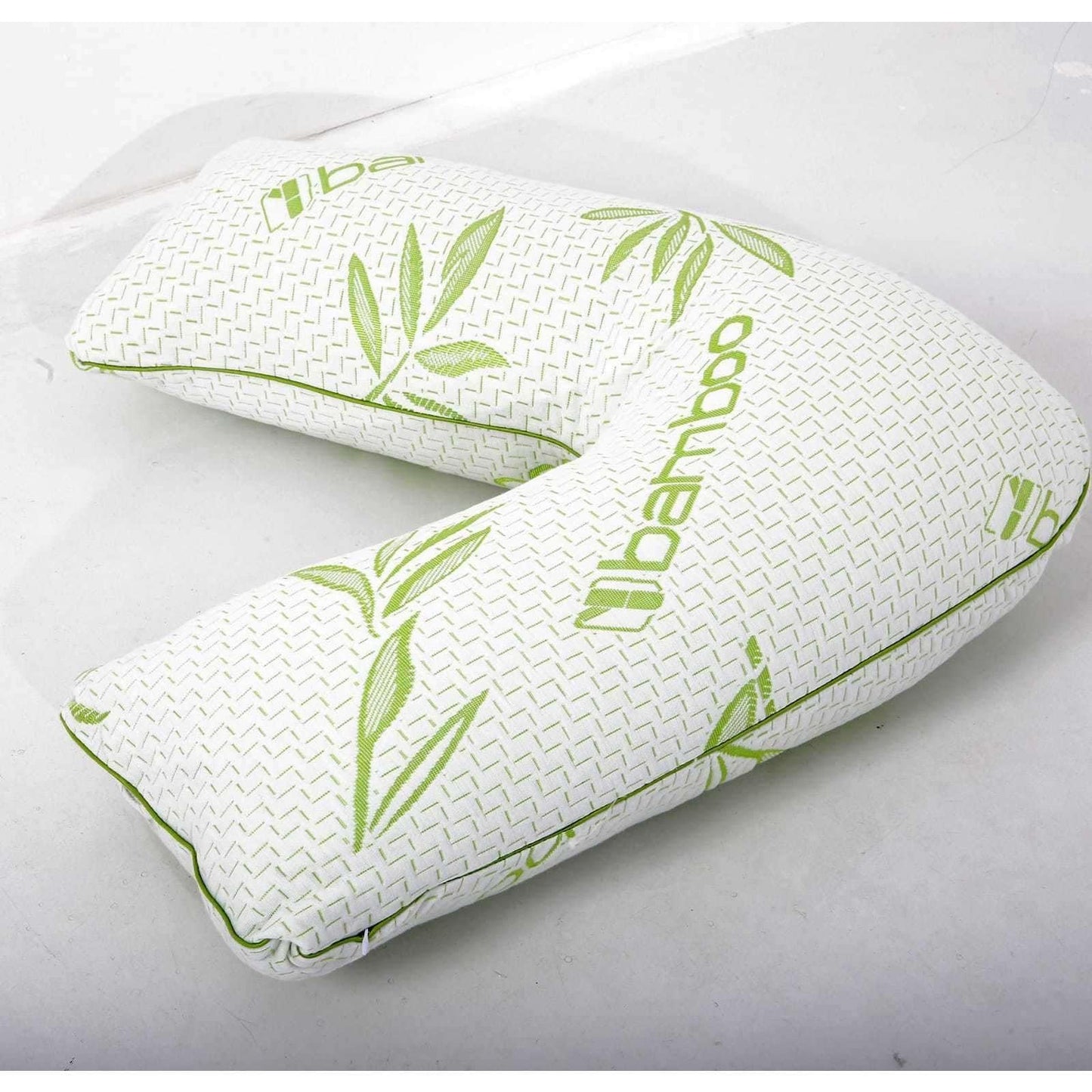 Luxury V - shaped Bamboo Pillow, Shredded Memory Foam Pillow With Removable cover - Arlinens
