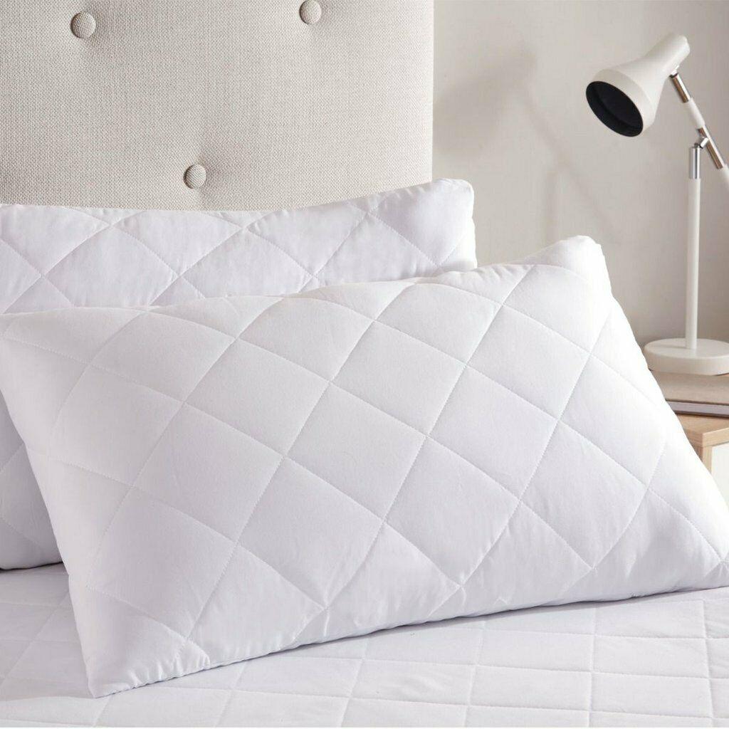 Pack of 2,4 Quilted Pillows Bounce Back Rectangular Shape Extra Fill Pillows 29"x19" - Arlinens