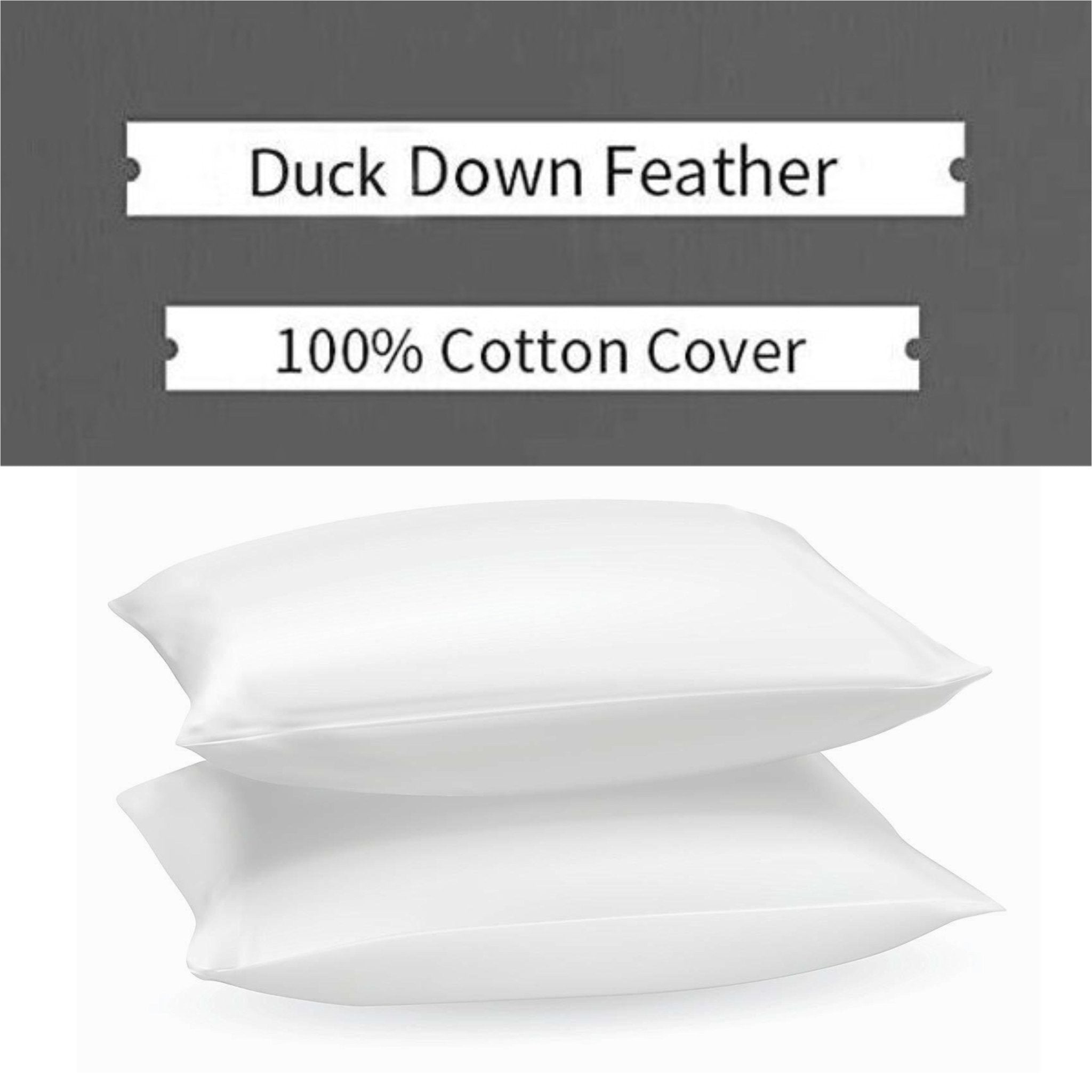 4 luxury duck feather Down Pillow Deep Sleep Extra Filling Pack Of 4 Arlinens