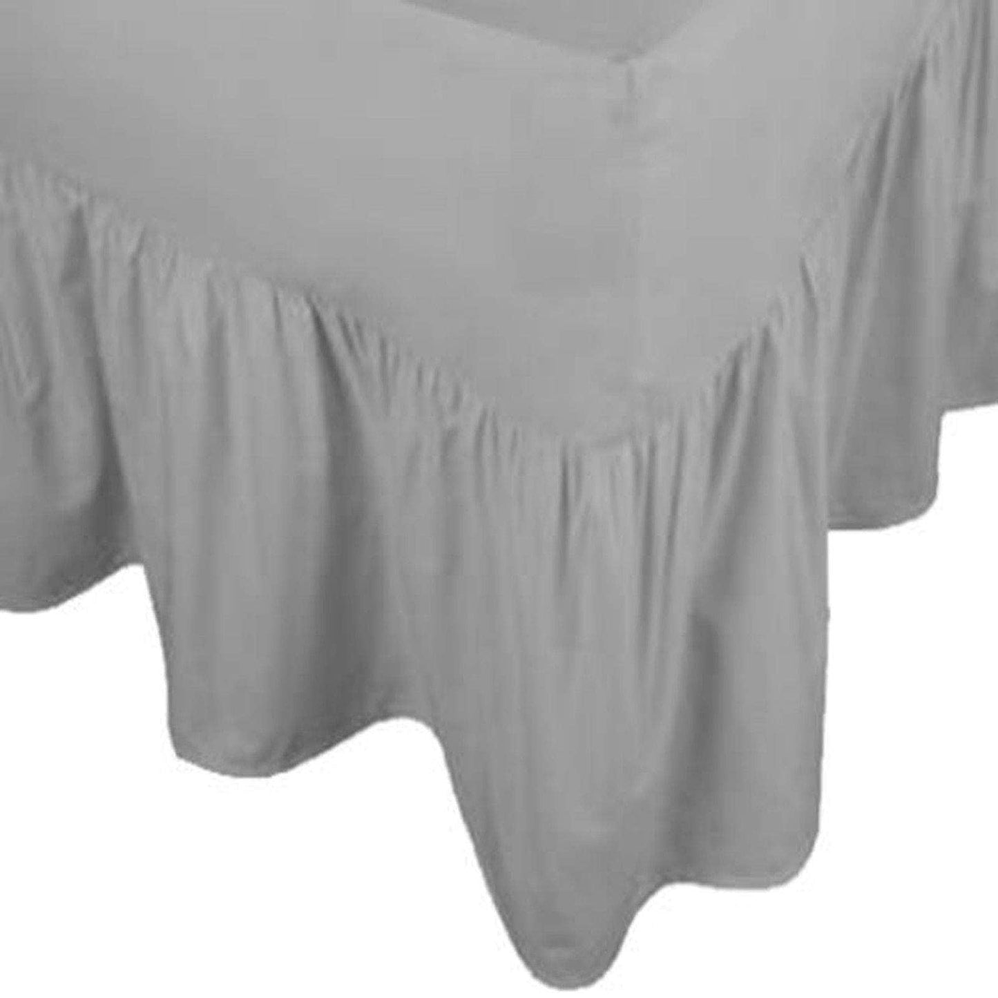 Plain Dyed Fitted Valance Sheet Poly Cotton Bed Sheet In All Sizes - Arlinens