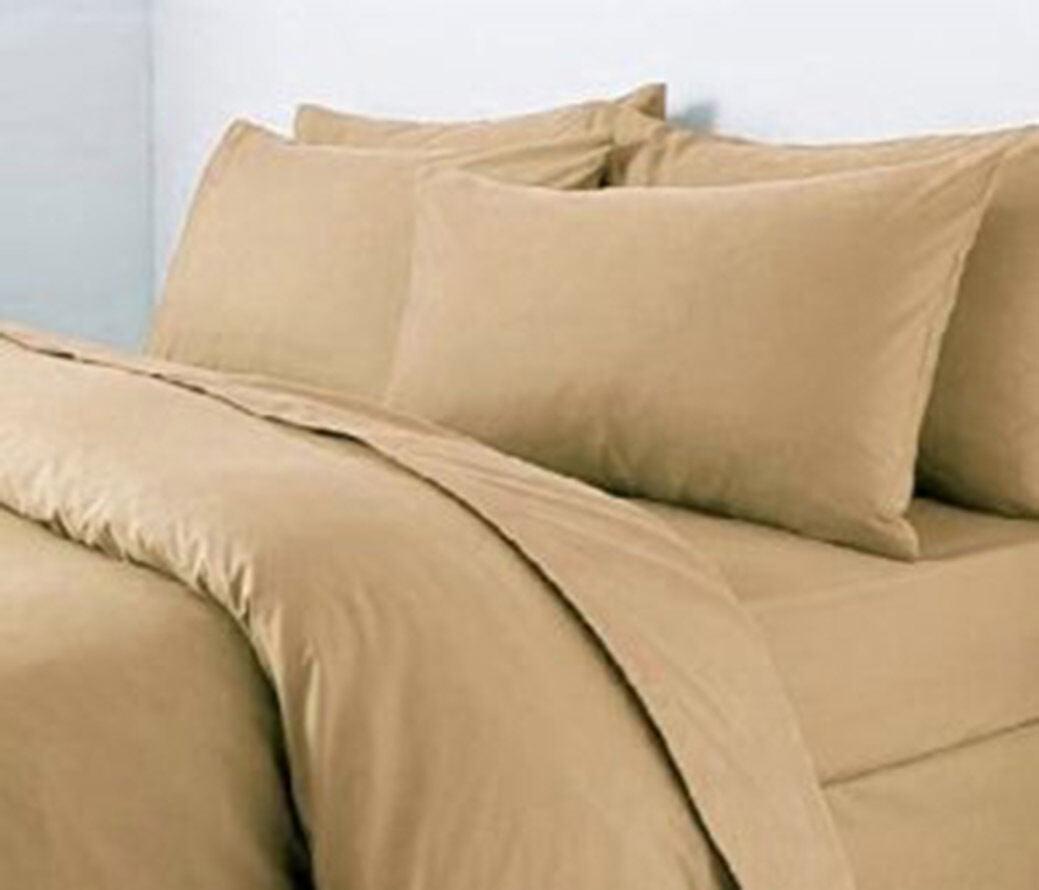 Polycotton Plain Dyed Duvet Cover with Matching Pillowcases Bedding Set All Size - Arlinens